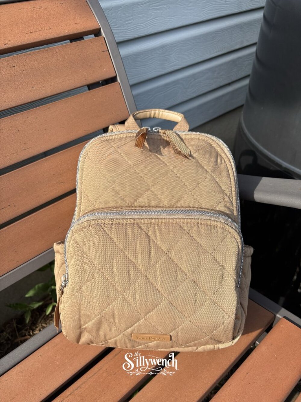 Vera Bradley Meadowlark Tan Small Backpack in Performance Twill